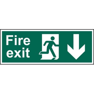 FIRE EXIT DOWN SIGN
